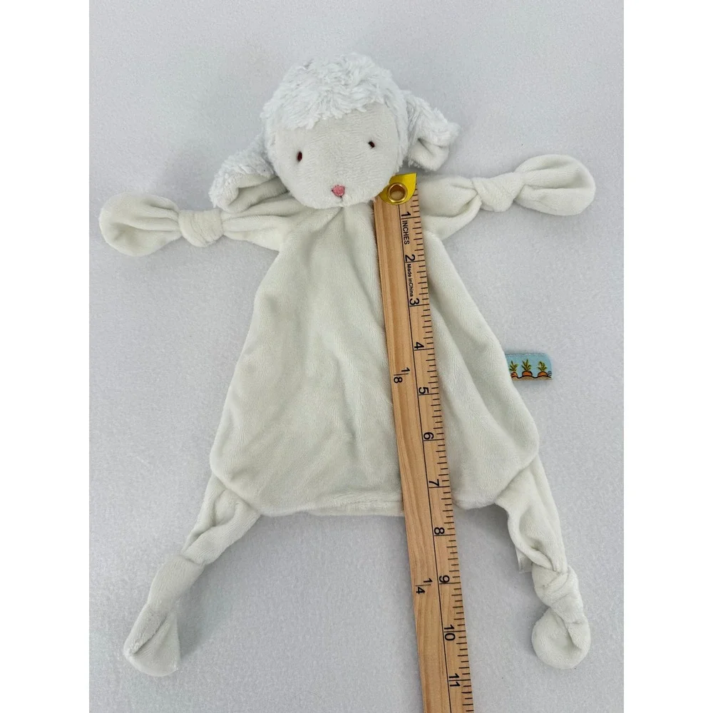Bunnies By The Bay Lamb Lovey Security Blanket Infant OS White Plush Buddy
